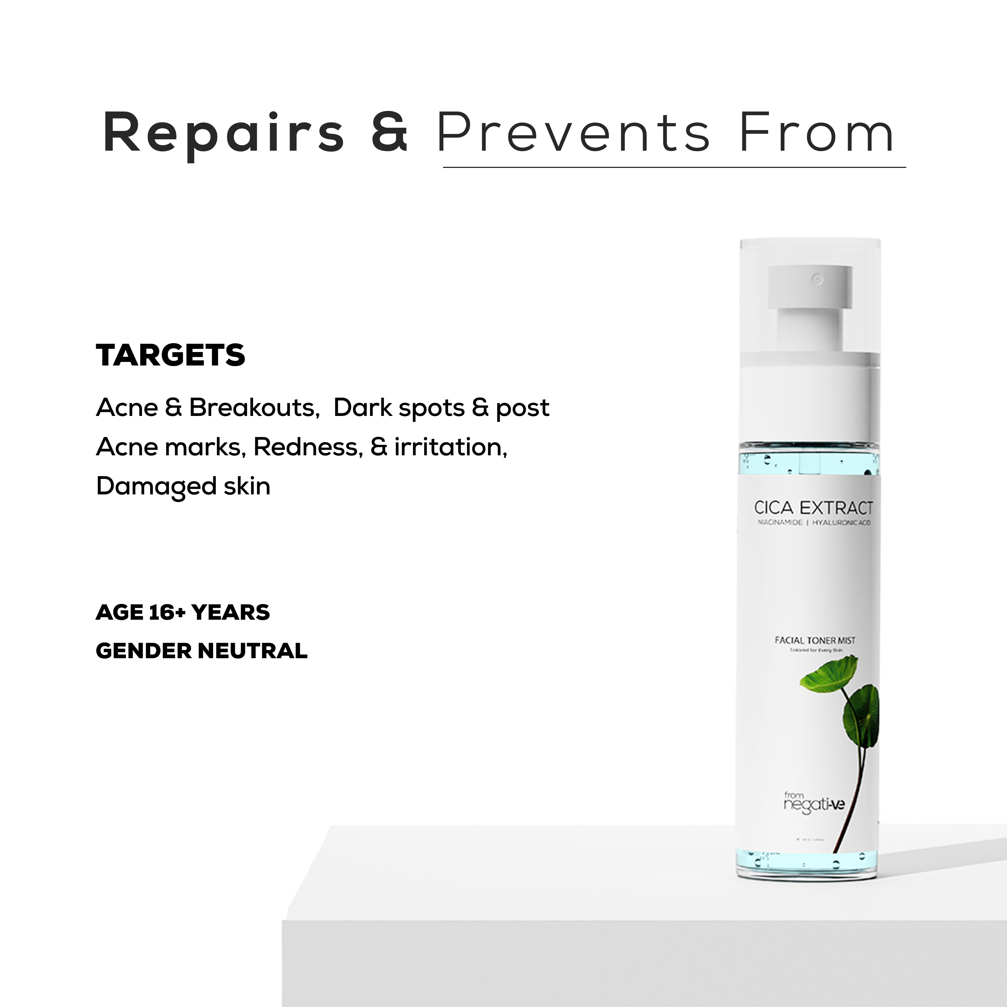 Cica Niacinamide Face Toner Mist - Calming & Hydrating