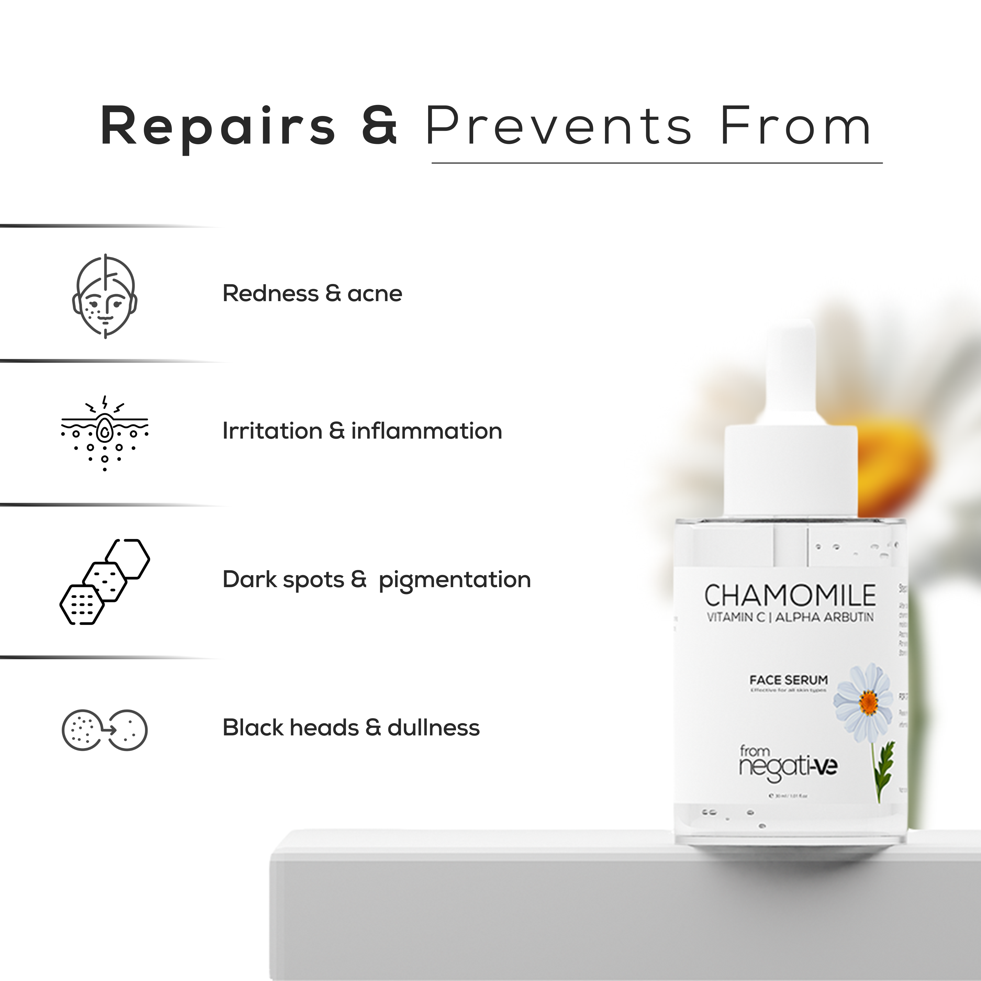 Chamomile Vitamin C & Alpha Arbutin Face Serum - Brightening