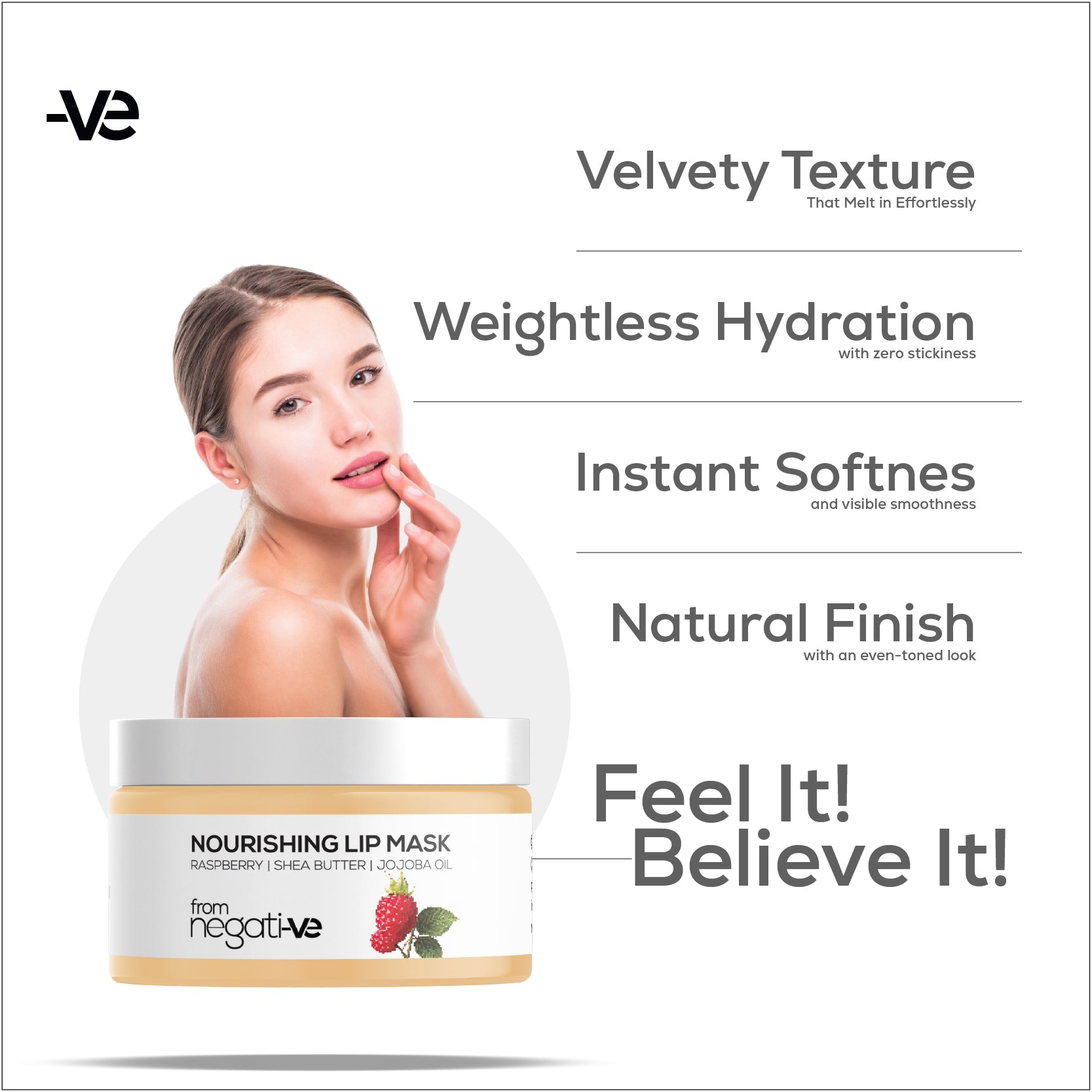 Nourishing Lip Mask with Raspberry, Shea Butter & Jojoba Oil