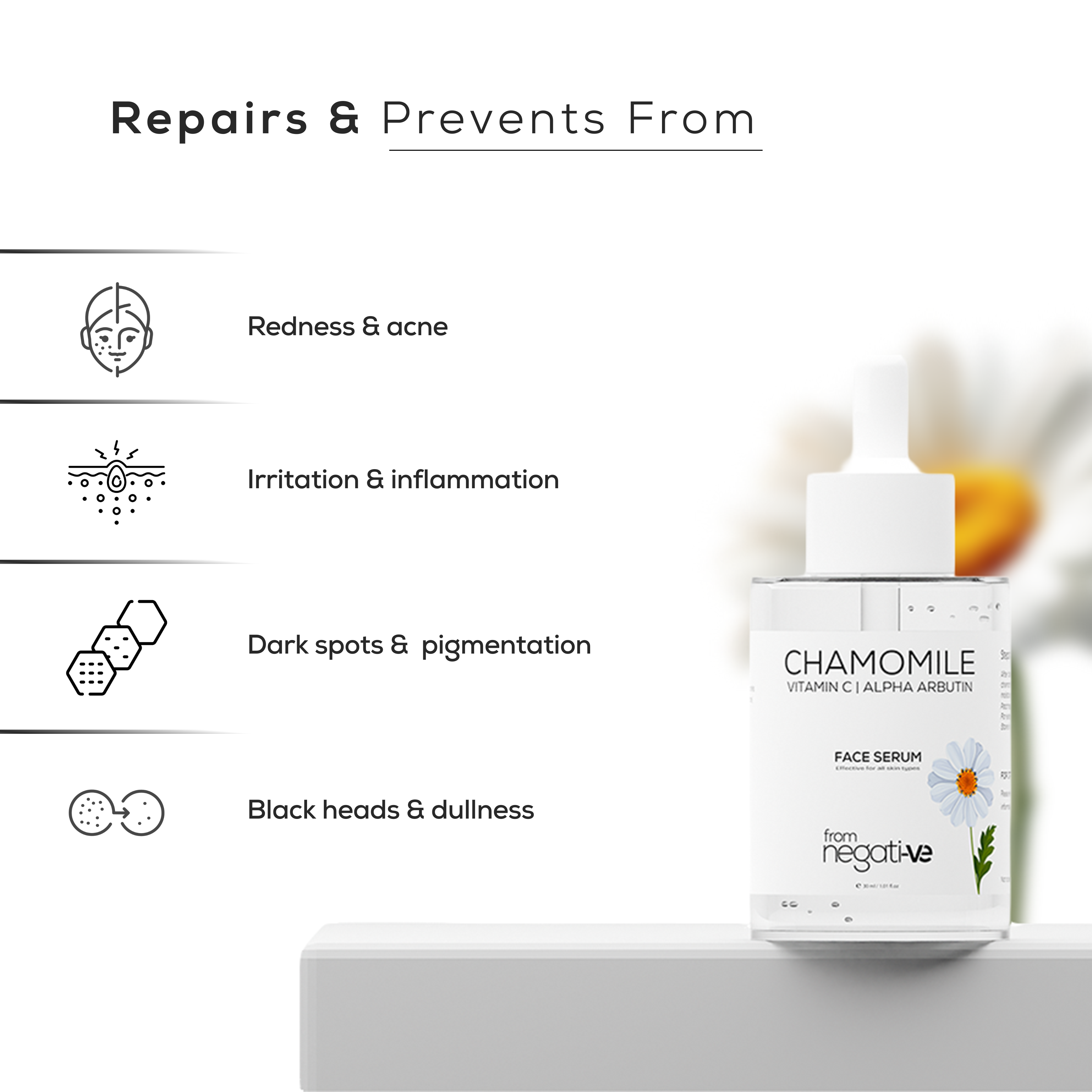 Chamomile Vitamin C & Alpha Arbutin Face Serum - Brightening