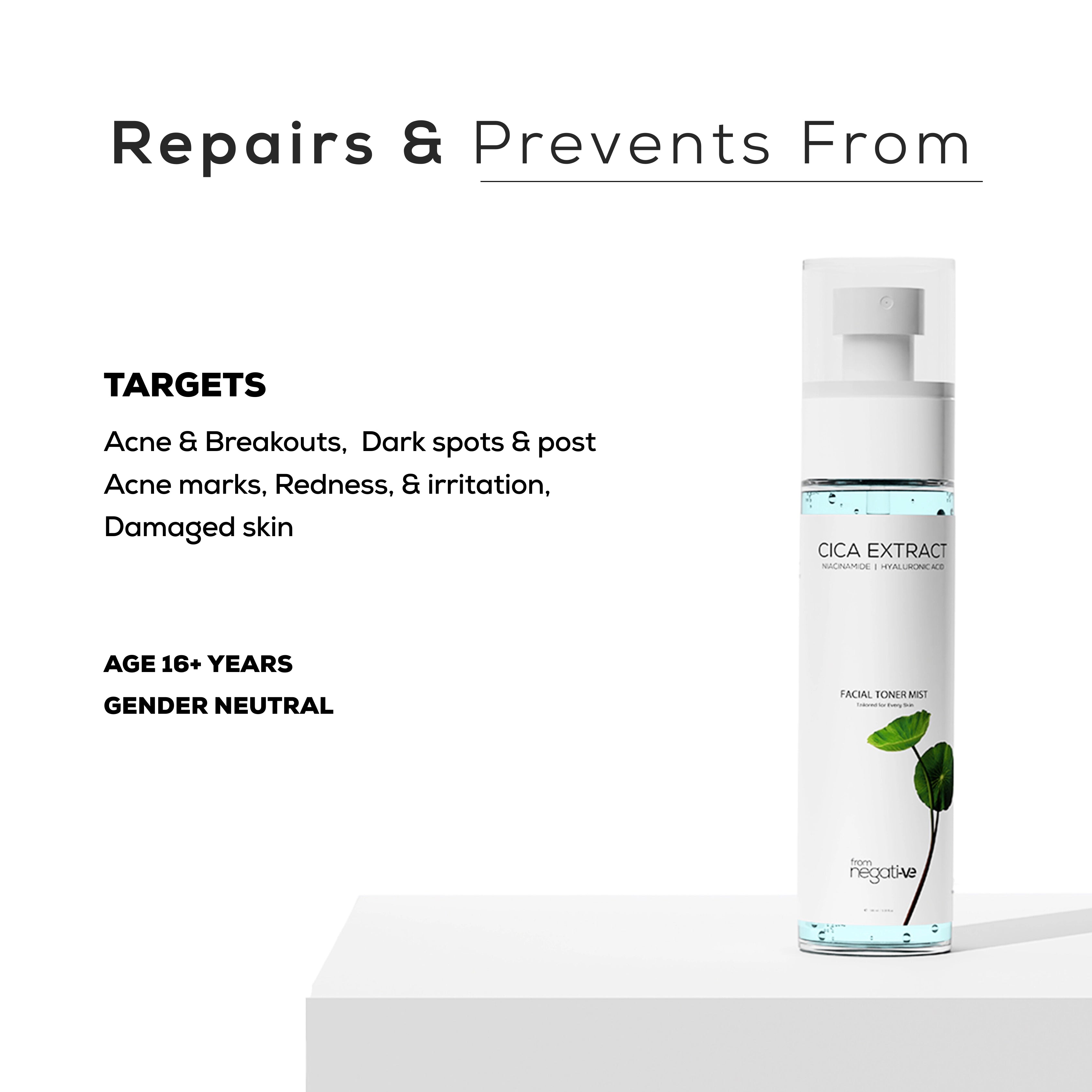 Cica Niacinamide Face Toner Mist - Calming & Hydrating